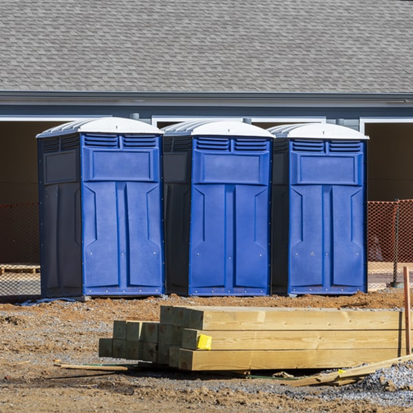 how often are the portable restrooms cleaned and serviced during a rental period in East Brady Pennsylvania